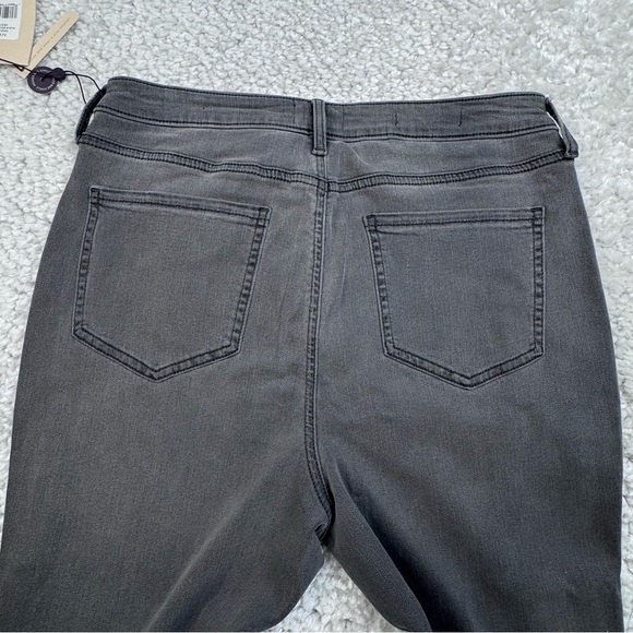 NYDJ High Rise Slim Bootcut Slim Bootcut Ankle Jeans. Gray Stretchy Zip Fly. 10 - Picture 8 of 12
